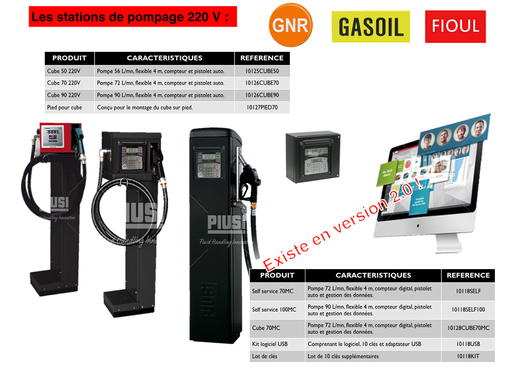 Les stations de pompage 220V
